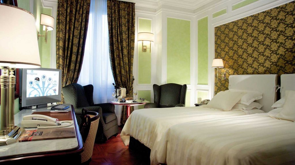 Une chambre de l'hôtel Montebello Splendid (Florence, Italie)