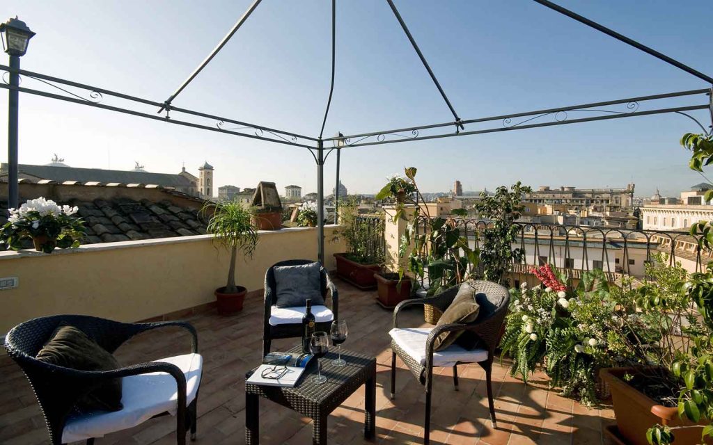 Hotel Trevi Rome Italie : hôtel de charme 3 étoiles avec terrasse panoramique